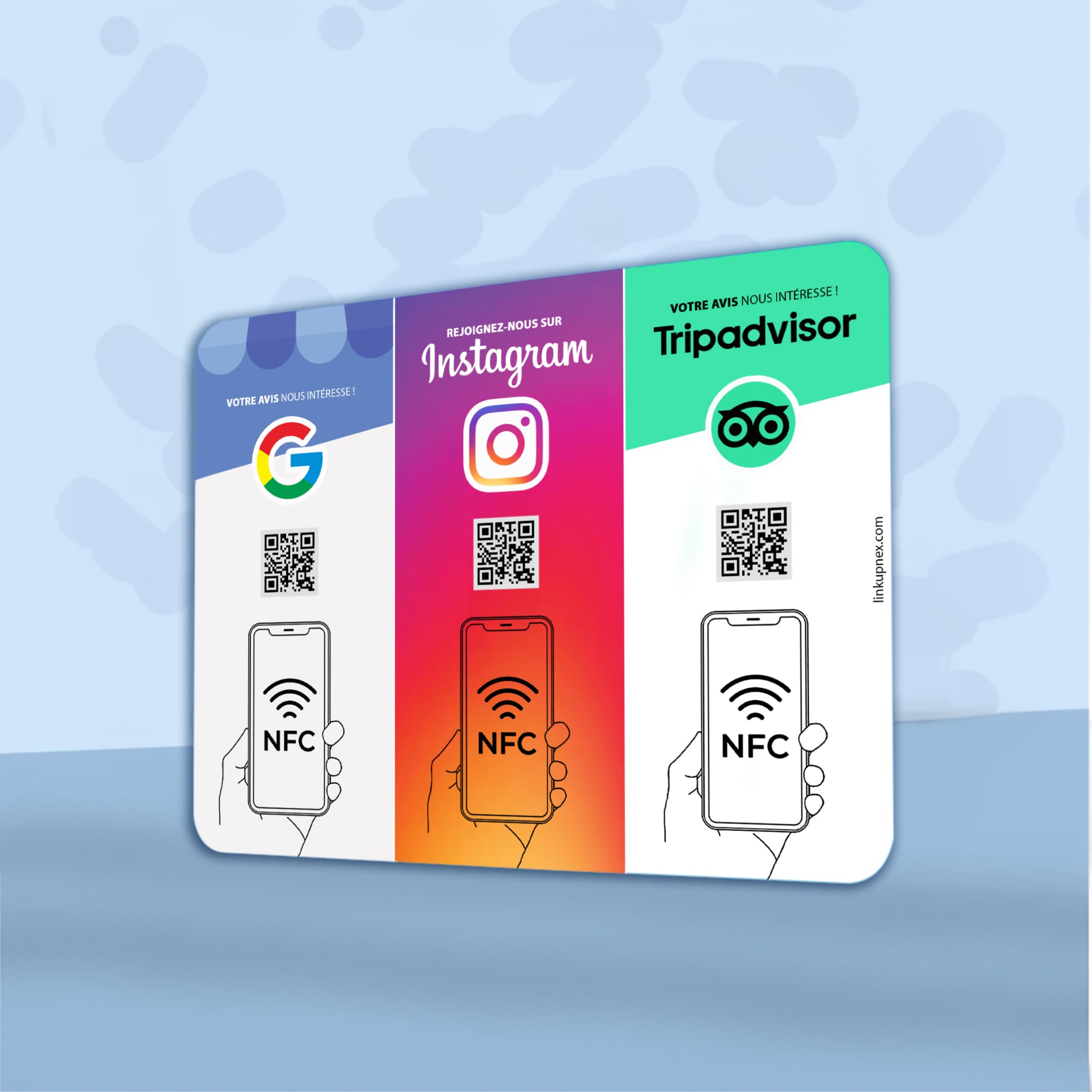 Bảng NFC Goolge/Instagram/Tripadvisor
